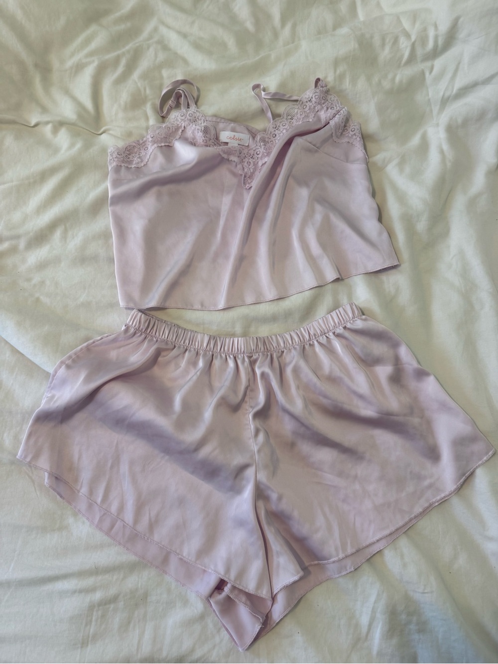 Satin Pajama Short Set